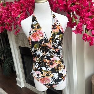 Floral Halter Swimsuit